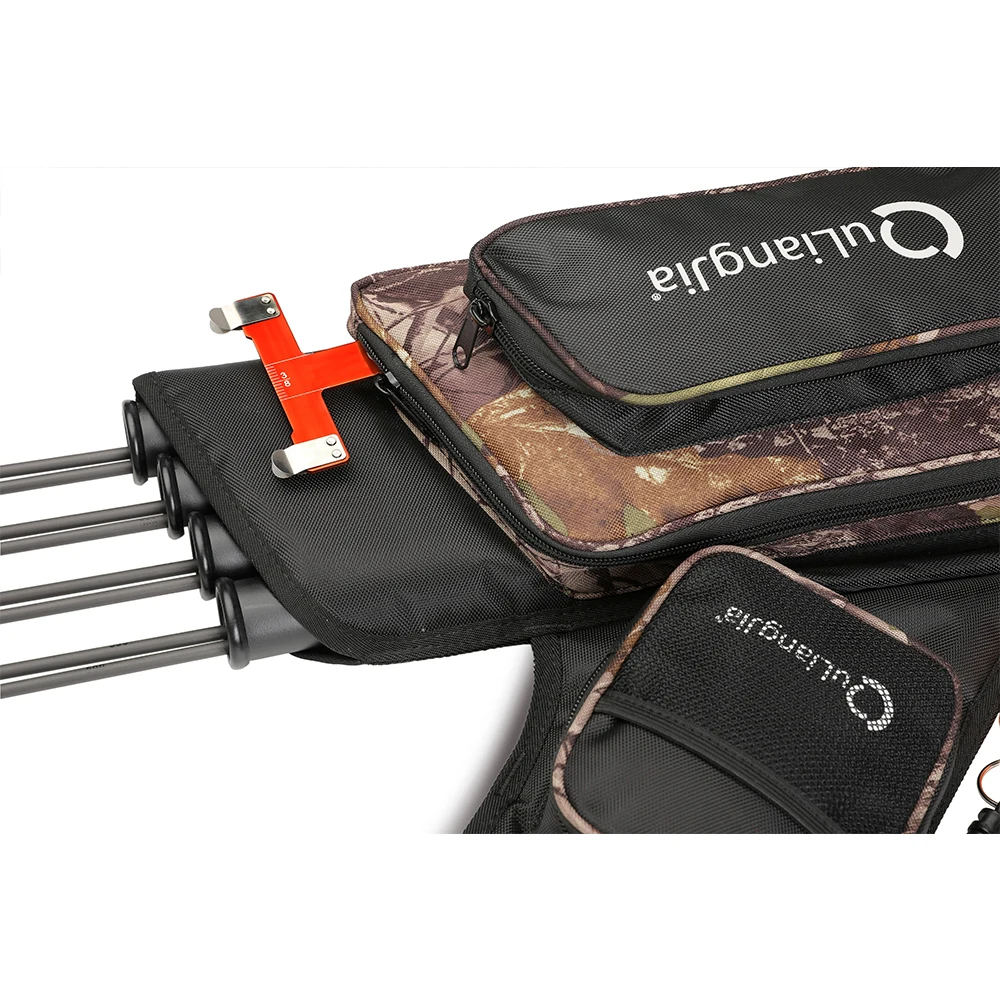 Ouliangjia Good Quality Archery 4 Tube Target Quiver Training Arrow Hip Quiver for Shooting