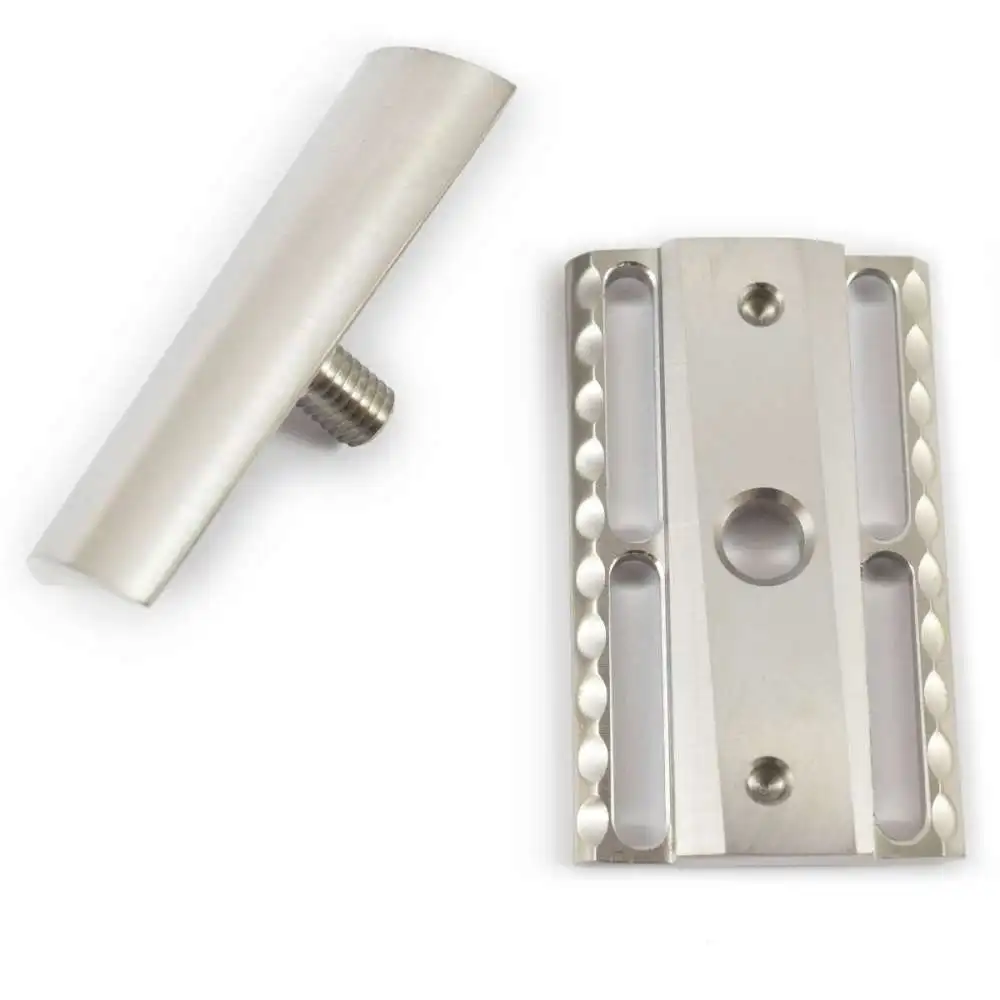 Long Handle Heavy Weight Butterfly Open Double Edge Face Straight Shaving Razor