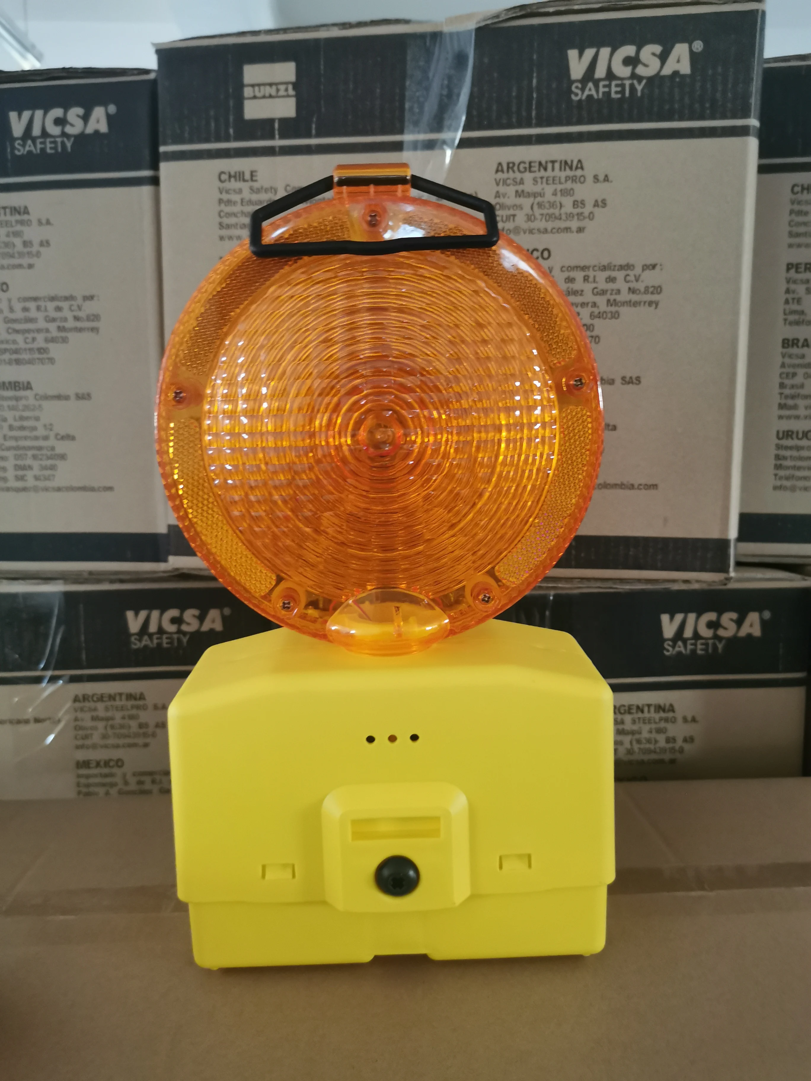 Yellow Amber Flash Warning Light LED Beacon Warning Light Battery