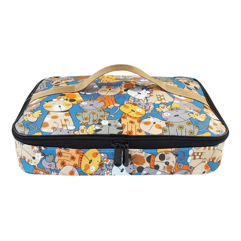 Cartoon lunch box bag Japanese office workers handbag lunch box simple lovely large capacity bento bag
