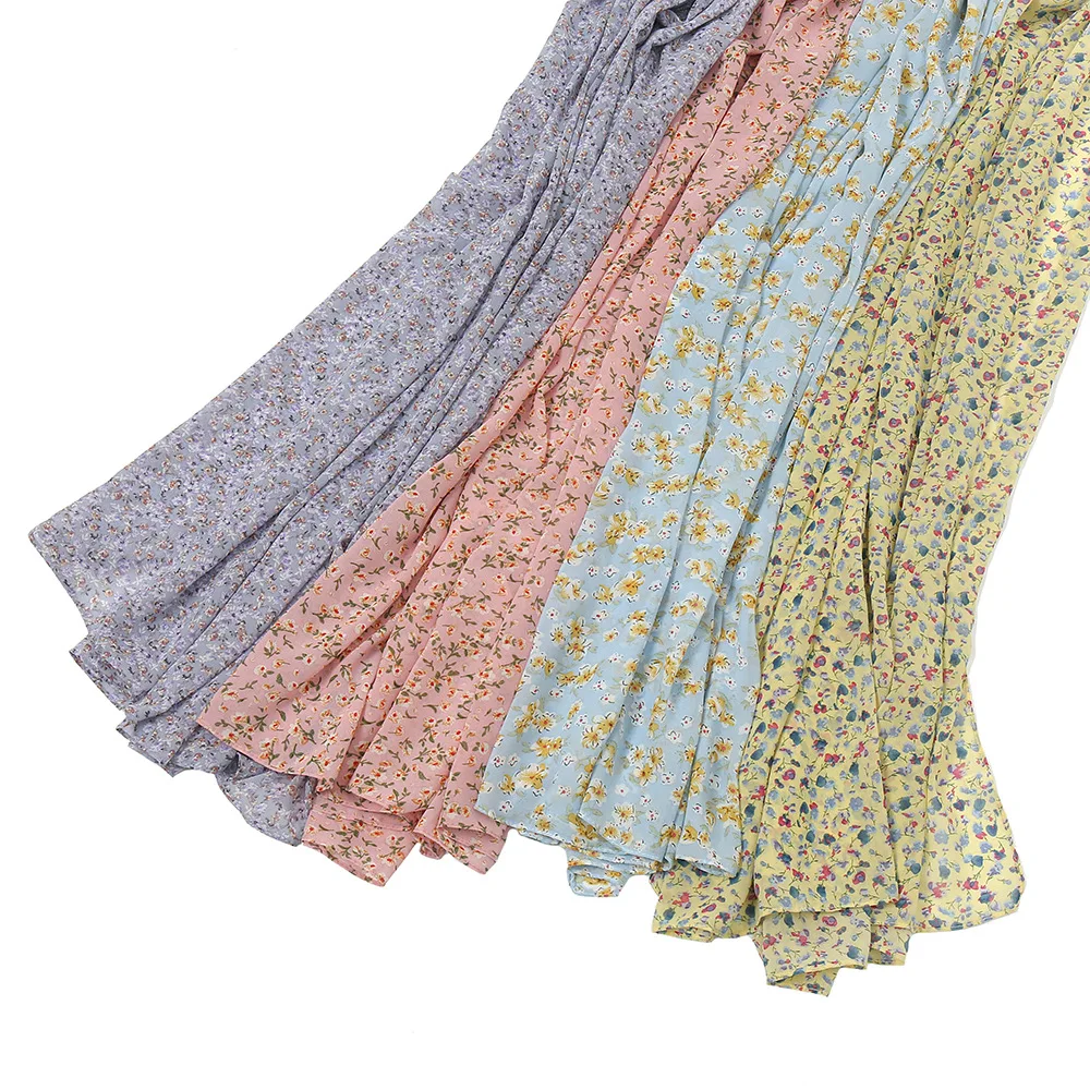 wholesale print chiffon hijab floral malaysia headscarf shawl
