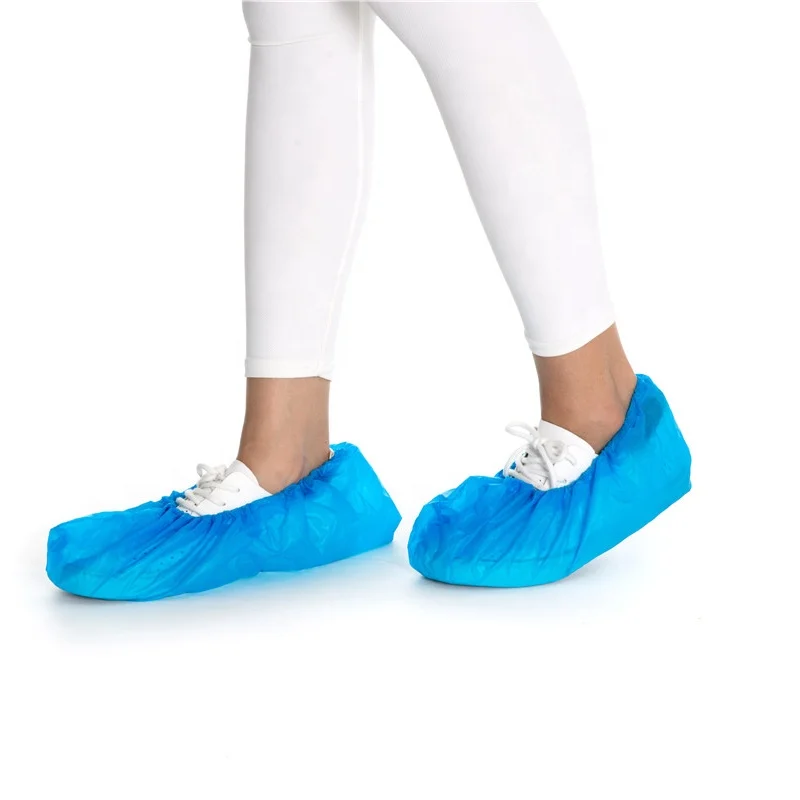 Hot sale high quality disposable CPE plastic shoe cover for waterproof rain