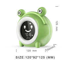 Hot Selling Cartoon Frog Digital Children SleepTraining Alarm Clock