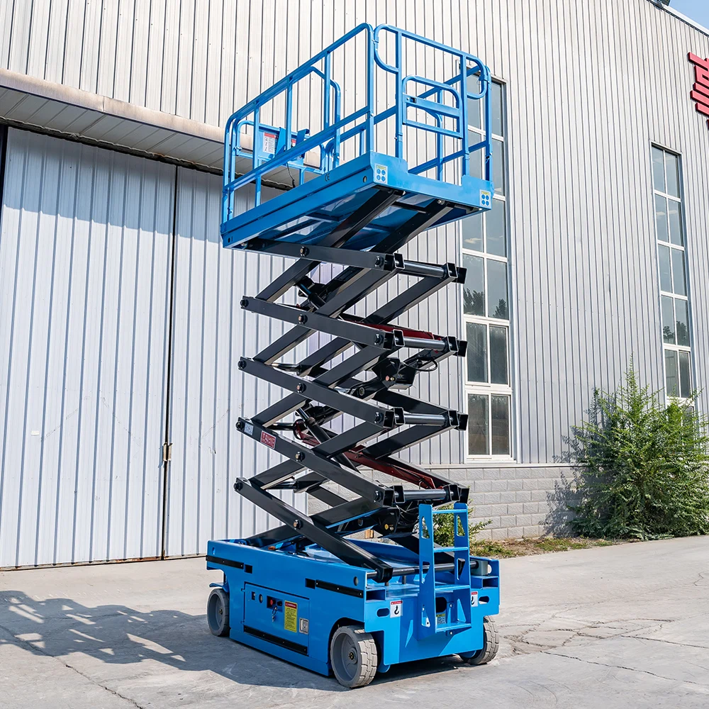 Heavy-Duty Electric Hydraulic Scissor Lift 10m 12m 14m Mobile Elevated Aerial Work Platform Home Use Machinery Repair