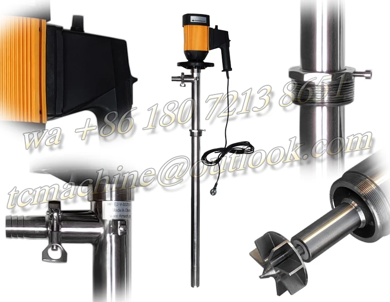 0~80L/min drum pump for acid containing liquid in 25kg drum