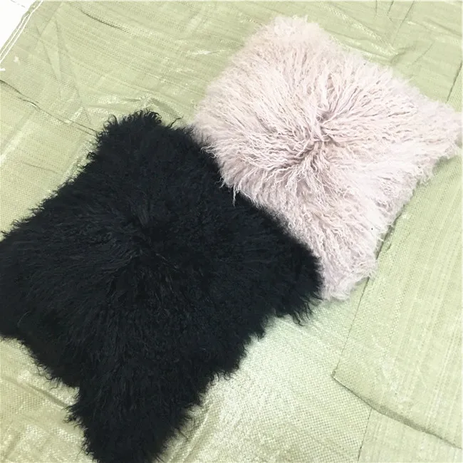 Luxurious Sheep Skin Cushion Cover Soft Wool