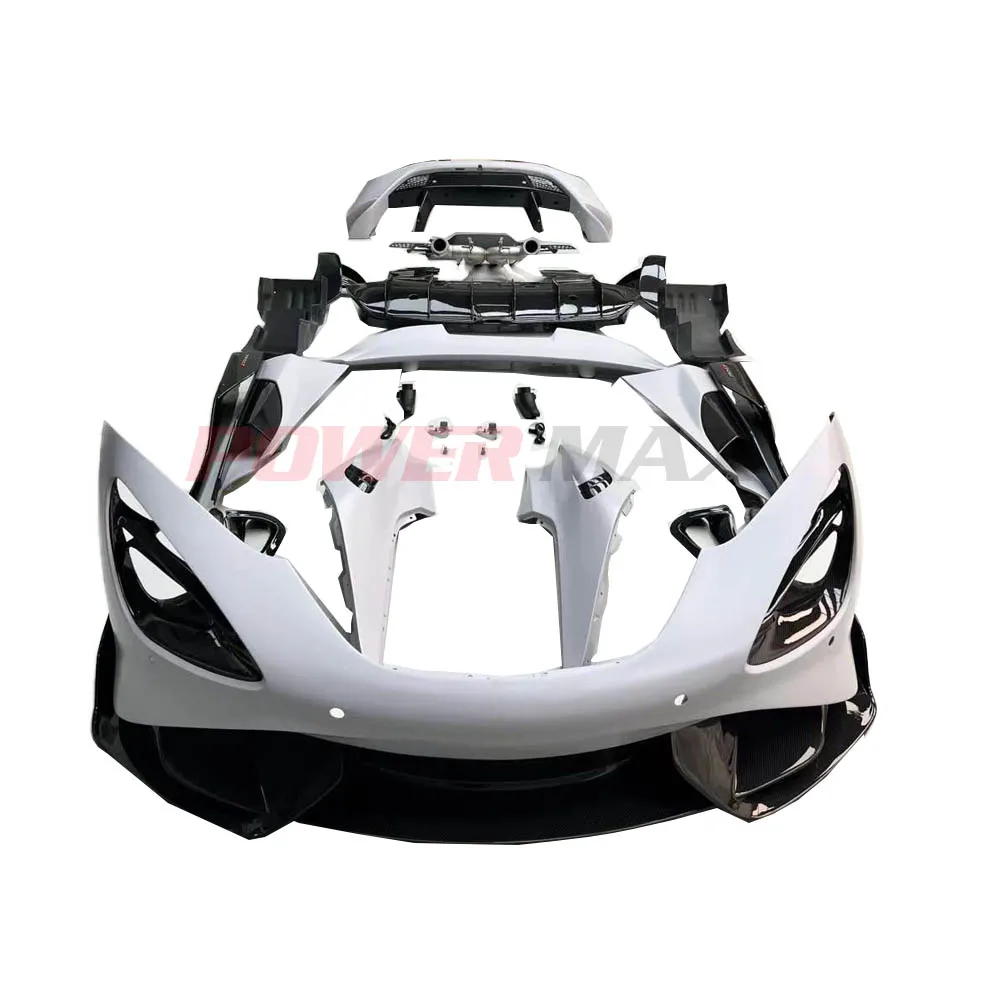 Dry Carbon Fiber 765LT Body Kit For Mclaren 720S Front Bumper Side Skirt Rear Bumper Rear Wing Fender Exhaust
