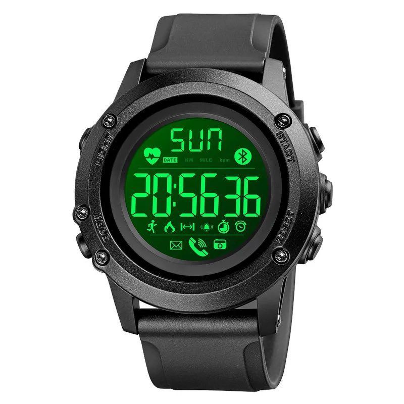 China Skmei 1671 Waterproof Heart Rate Smart watch factory supply Men Women sport with ios android smartwatch