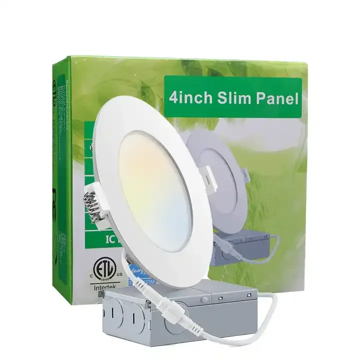 2024 new upgrade led light 4 inch 9w 810LM 3CCT ETL Listed YG008 Led slim recessed panel light ip54 led pot light USA CA Stock