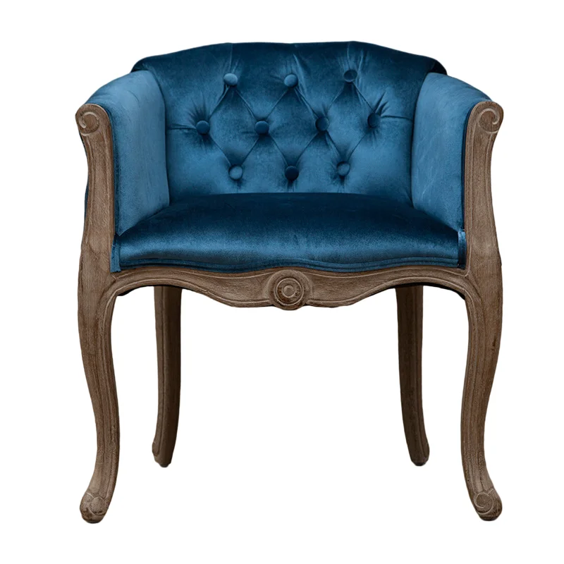 Customizable American leisure study single study solid wood antique chair