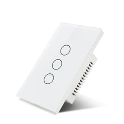 Tuya Smart Home ZigBee/WiFi Touch Switch 1/2/3/4 Gang(Right-angle Glass Series)