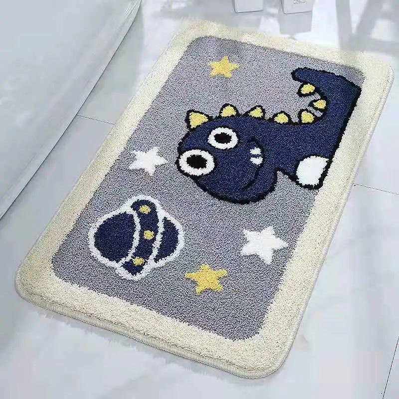 
Cheap Easy Clean Bathroom Skid Pad Factory Supply Waterproof Cartoon Shower Mats Plush Max Customized Bath Mats 