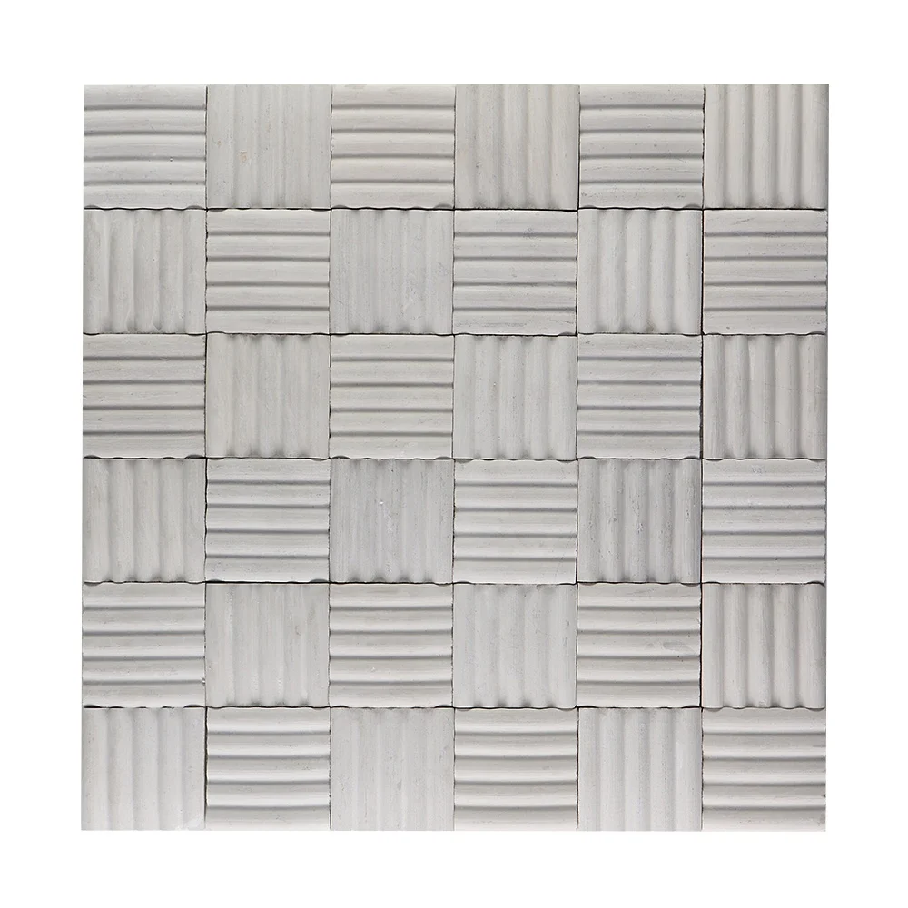 Beige stone tile for building exterior wall decoration wall cladding marble stone 3d Mosaic