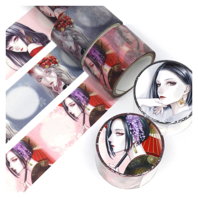 Japanese illustrated stationery anime paper washi masking tape