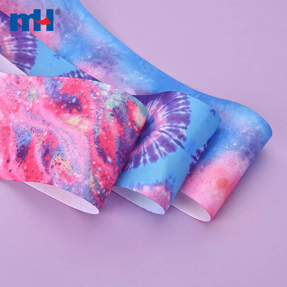 75mm Custom Galaxy Grosgrain Ribbons Hair Bow Style 3 inch Cartoon Character Heat Transfer Ribbon