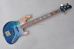 Flyoung 4 strings electric Bass Guitar Roasted Maple Neck Bird eye maple fretboard active bass Wilkinson pickups