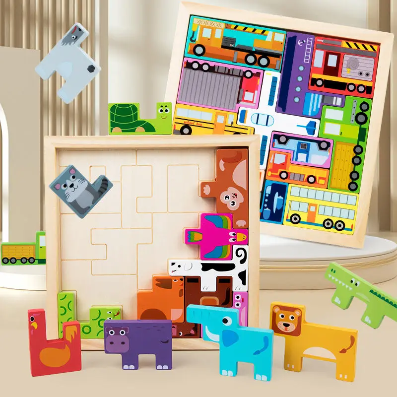 Монтессори деревянная игрушка-головоломка для малышей на От 3 до 7 лет
