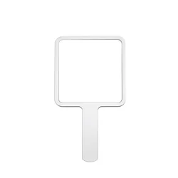 Частная торговая марка, индивидуальный логотип, пластиковые маленькие блестящие ручные квадратные косметические ручные зеркала