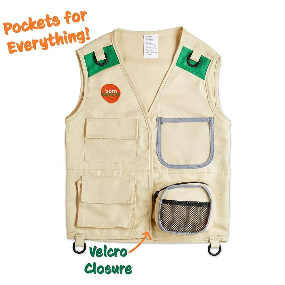 Backyard Safari Vest and Costume with Kid Explorer Kit for Kids Dress Up,Great Gift for Boys and Girls Kids in Outdoor