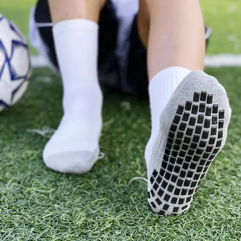 High Quality Professional Football Socks Cushion Bottom Non Slip Antislip Scrunch Soccer Grip Sports Socks
