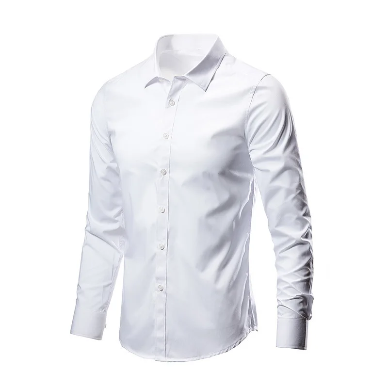 Wholesale Plain Black White Full Sleeve Formal Button Down Shirts For Men