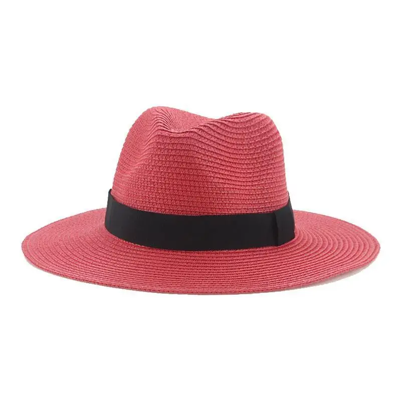 Custom Sunscreen Travel Seaside Vacation Western Straw Hat Straw Hat Women Men Straw Fadora Hats