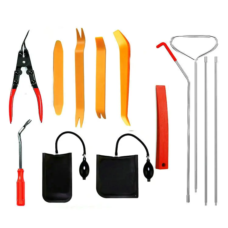 Amazon Multi functional Essential Vehicle Car Door Repair Tool Kit with Air Wedge Long Reach Grabber