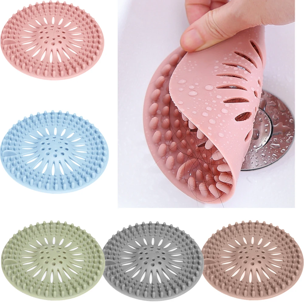 Sink Sewer Filter Shower Drain Strainers Bathtub Stopper Silicone Sink Plug Cover Hair Catchers Bathroom Universal Hair Filter