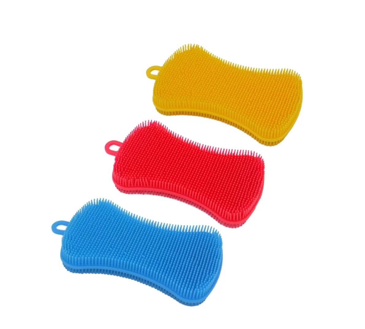 Carcaticz Silicone Sponge Washing Scrubber Reusable Dish Cleaning Brush Double Side Multipurpose Silicone Dish Sponges