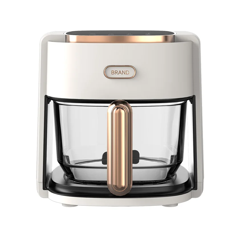 Rapid Cooking Multi Function Intelligent Oil Free Electric 4.5L 1200W Healthy Digital Large Visual Transparent Glass Air Fryer