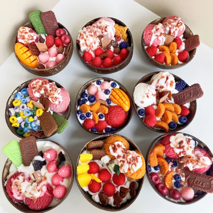 Coconut Shell Aroma Candle All Natural 100% Soy Wax Smokeless Aroma Candle