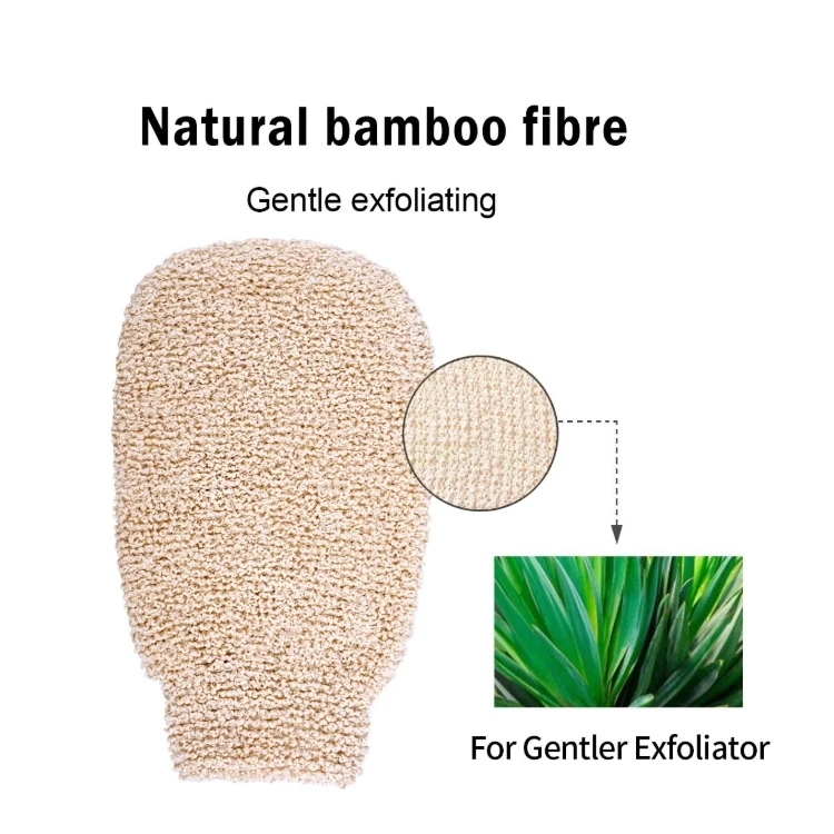 Eco-Friendly  Natural Plant Fiber Hemp Body Bath mitt Exfoliating Hand Scrubber Glove