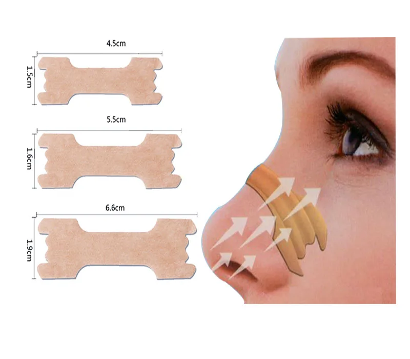 OEM Latex-free Printed Nasal Strips Waterproof & Sweatproof Custom Shaped Clear Nose Strips