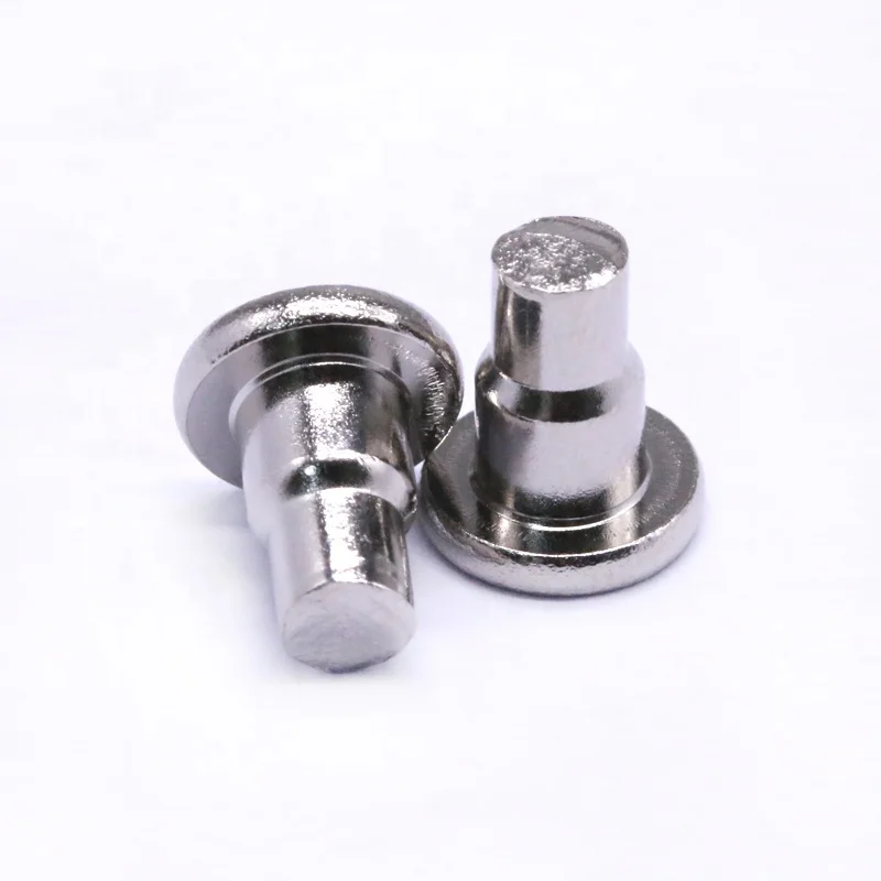 2015 Origin Factory Custom M4 Remaches Solid & Semi-Tubular Iron Nickel Plated Flat Head Step Rivets for Fastening