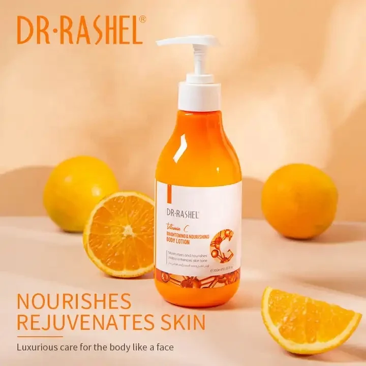 DR.RASHEL Vitamin C Brightening & Nourishing Body Lotion rejuvenate prevent dryness and crack VC body cream