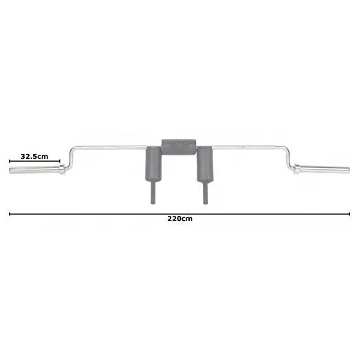7ft Safety Squat Bar Include Two Quick Release Collars Heavy Duty 24kg Solid Steel Bar