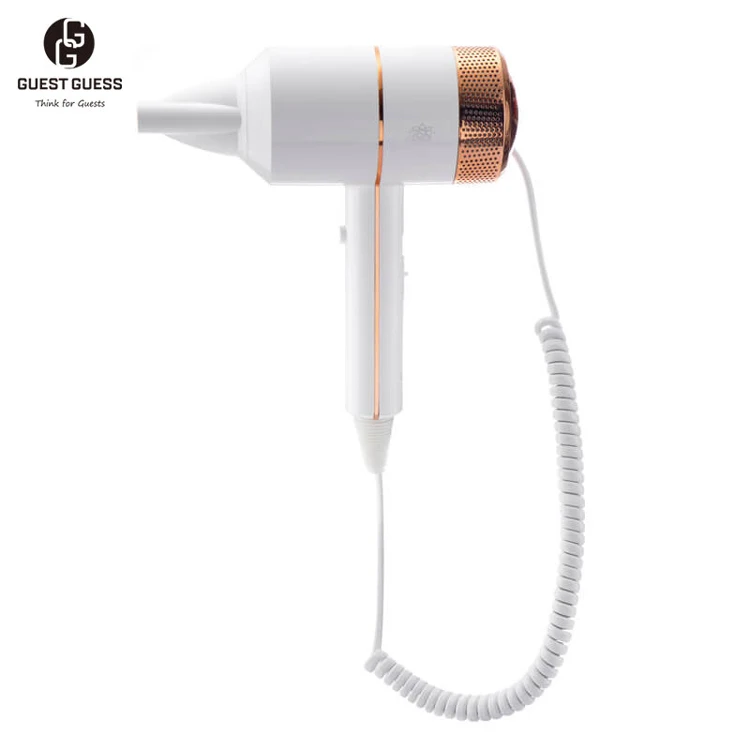 OEM Customized Good Review Hotel Household 1800W Extendable Cord Glossy White 2 Speed Settings Cold And Hot Air Hair Dryer