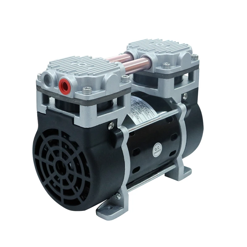 manufacturer high precision low noise silent 55L/min oil-free mini small piston type vacuum pump