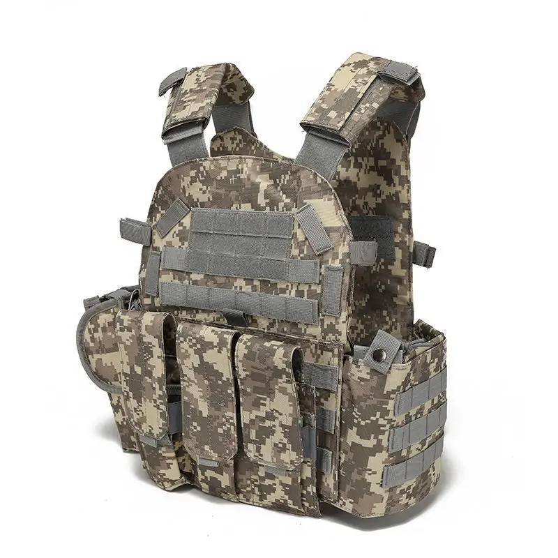 Tactical Lightweight Adjustable Outdoor Training Quick Release Plate Carrier Safety Camouflage Molle 6094Tactical Vest