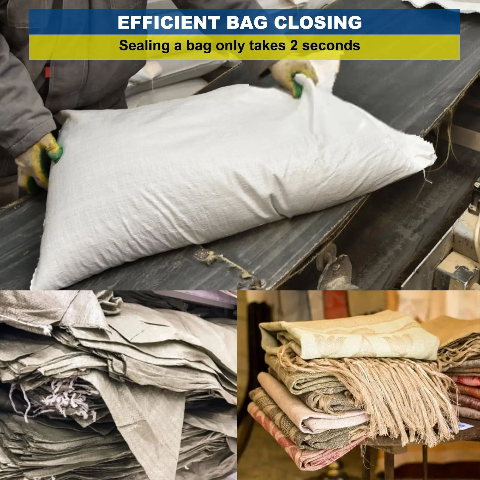 Portable Bag Sewing machine, Heavy Duty Bag Closing Machine For Burlap & Sand Bags