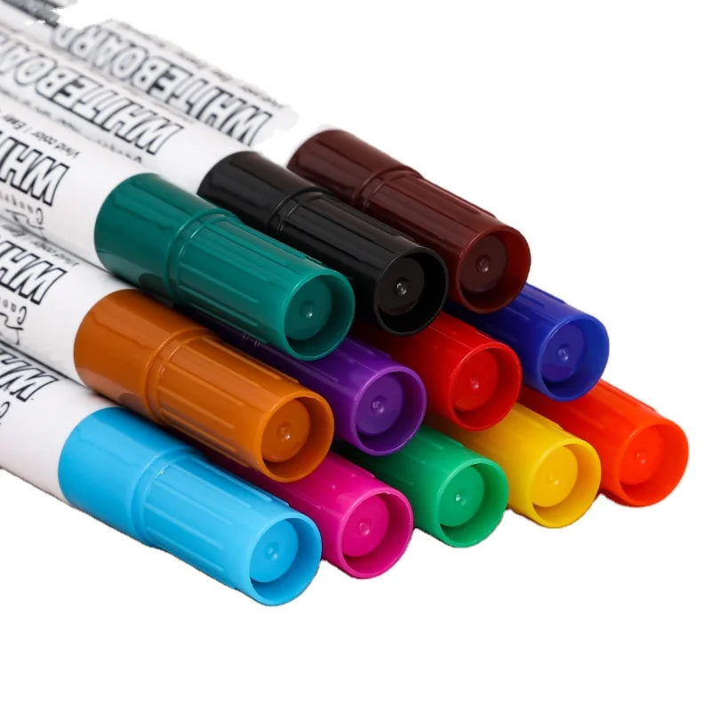 Wholesale Early Education Toys 8 12 colors dry erase white board marker pen glass stone ceramic painting whiteboard marker sets