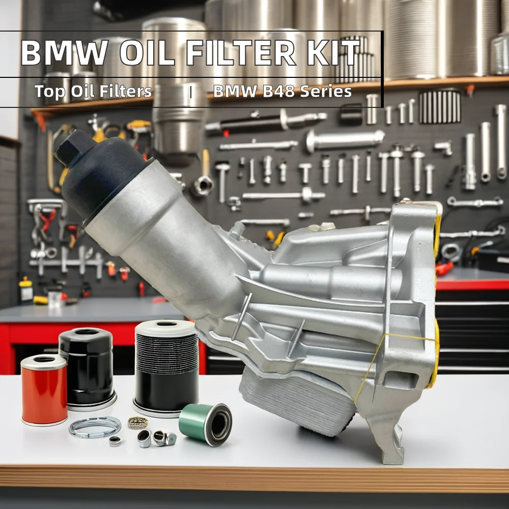 New Aluminum Auto Parts Engine Oil Cooler Filter Housing with Gasket Auto Parts for BMW