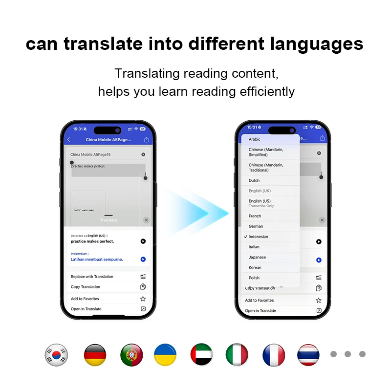 Factory wholesale price smart notebook multilingual translation sketch book agenda sketchbook with app and smaer  pen