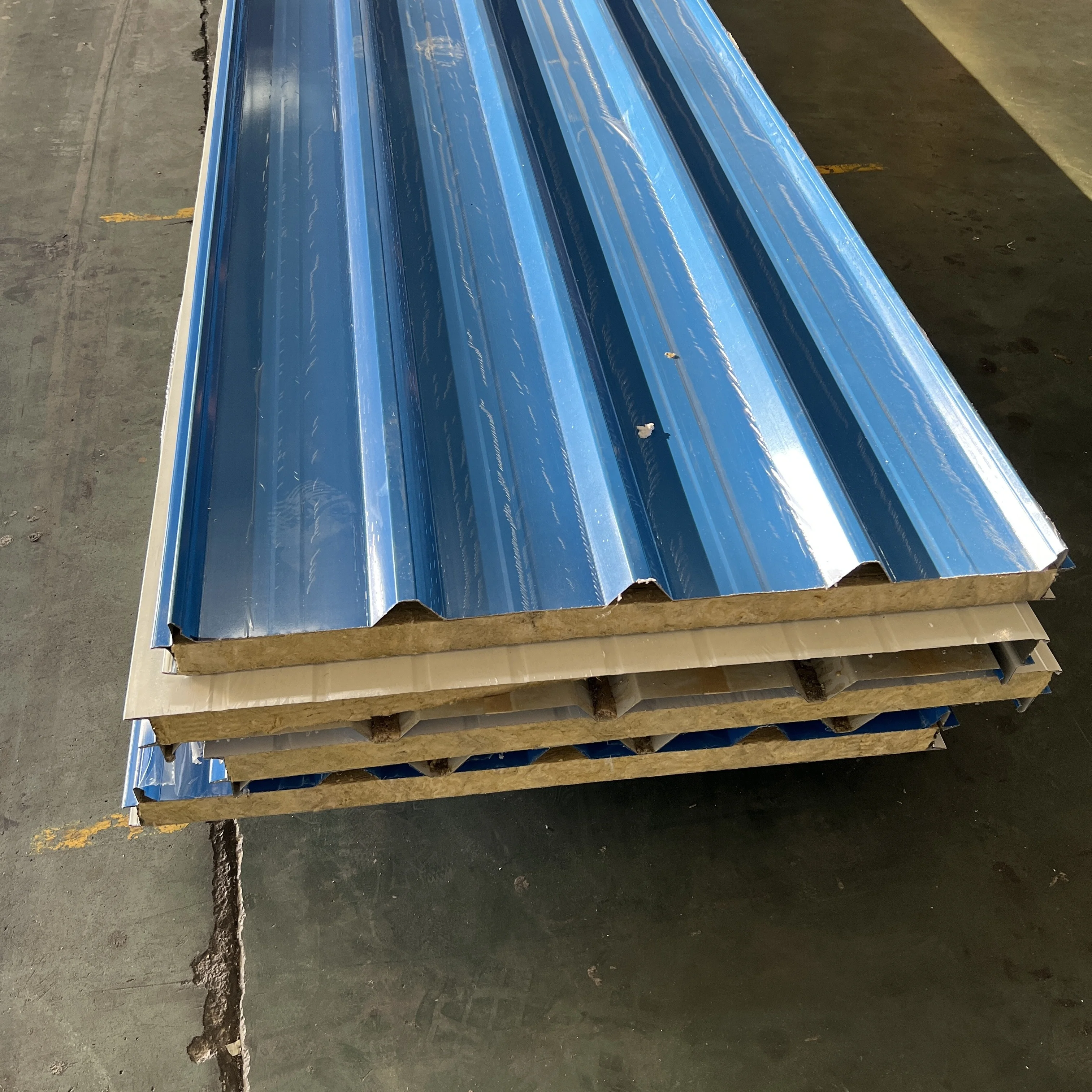 Wall And Roof Rock wool Soundproof Sandwich Panels