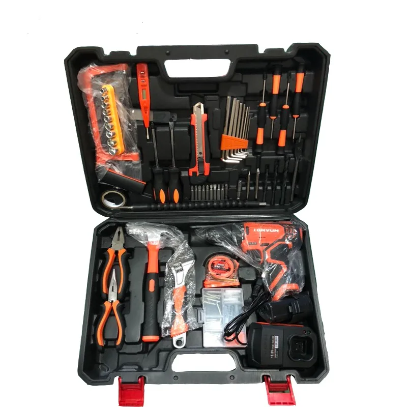 
Hand Tool 27PCS Multifunctional Professional Cordless Impact Drill Set Tool Kit Electric Tools 