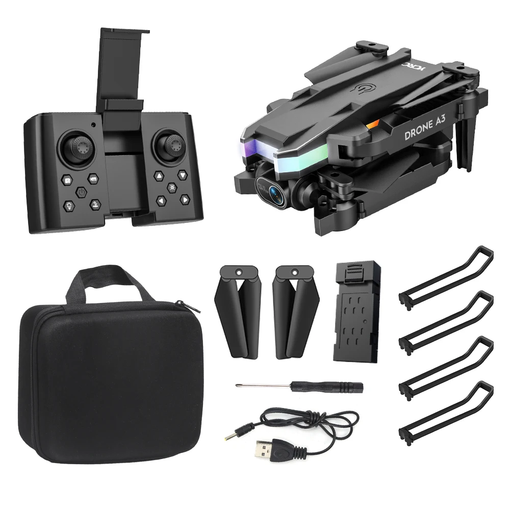 A3 New mini drone cool lights 4k cheap  drone with 4k HD cameras WIFI fpv radio control toys rc drone