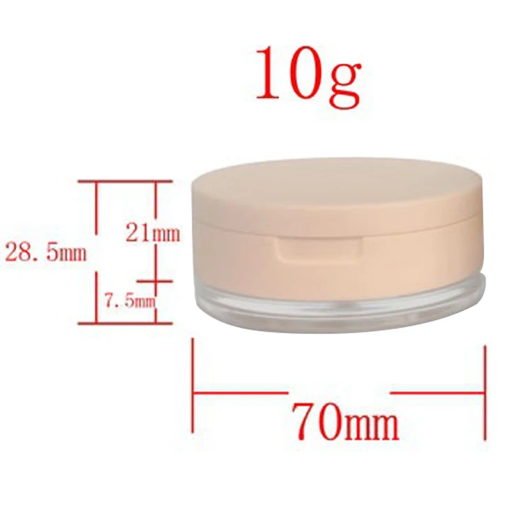 Factory Stock Supply 10g Foundation Makeup Compact Powder Cosmetic Box Empty Loose Powder Case With Puff & Mirror