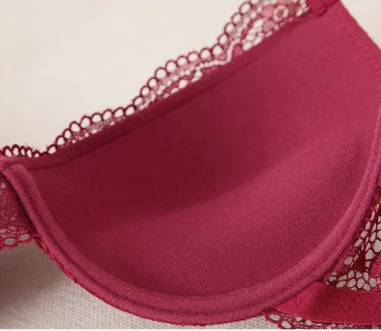 Low Price Women Fashion 2 Piece Solid sexy Transparent Lace Underwire bras Push Up Underwear Panty Bra Brief Set