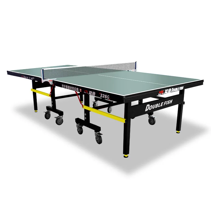 Double Fish Original 22mm MDF Board folding Ping pong Table, high rebounds table tennis training equipment table