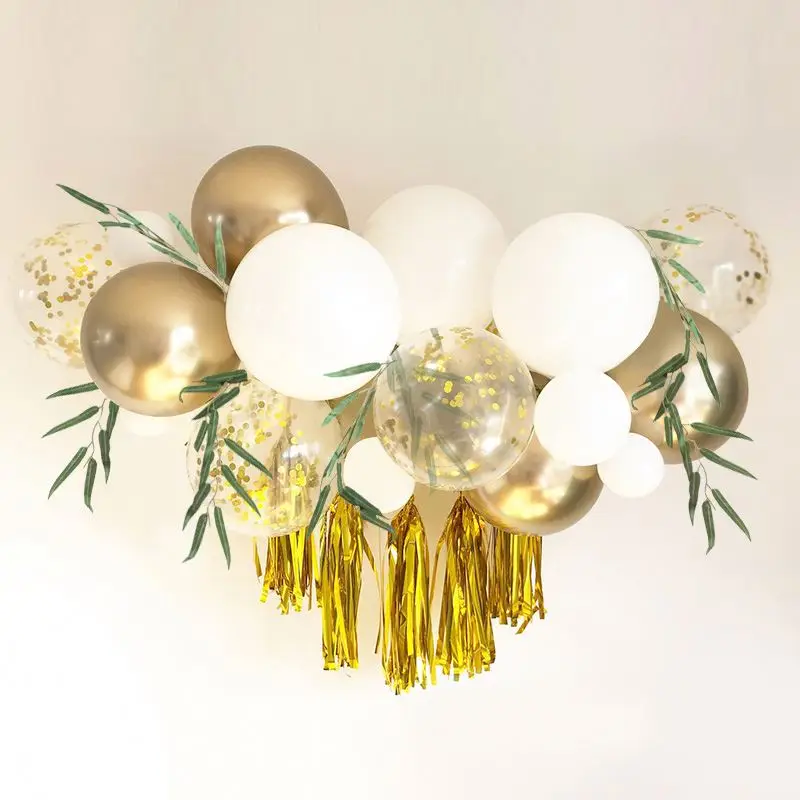 High Quality Party Decoration Balloon Chain Set Gem Powder Pink And Gold Balloons Birthday